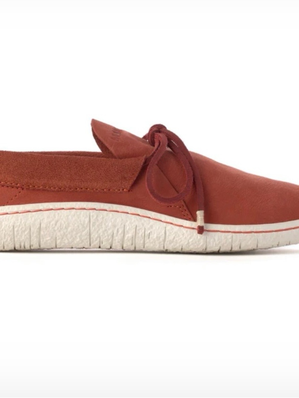 Women's Suede modern Moccasin in red clay - Picture 5 of 14